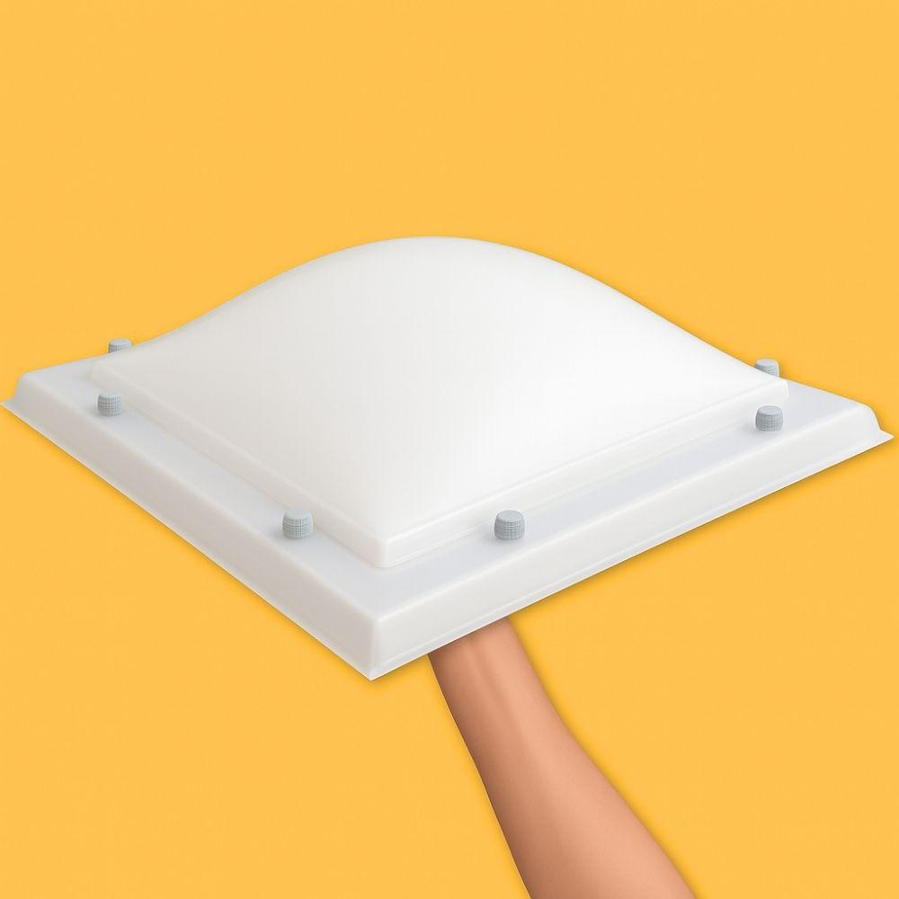 Lichtkoepel Polycarbonaat Bolvormig Driewandig Opaal