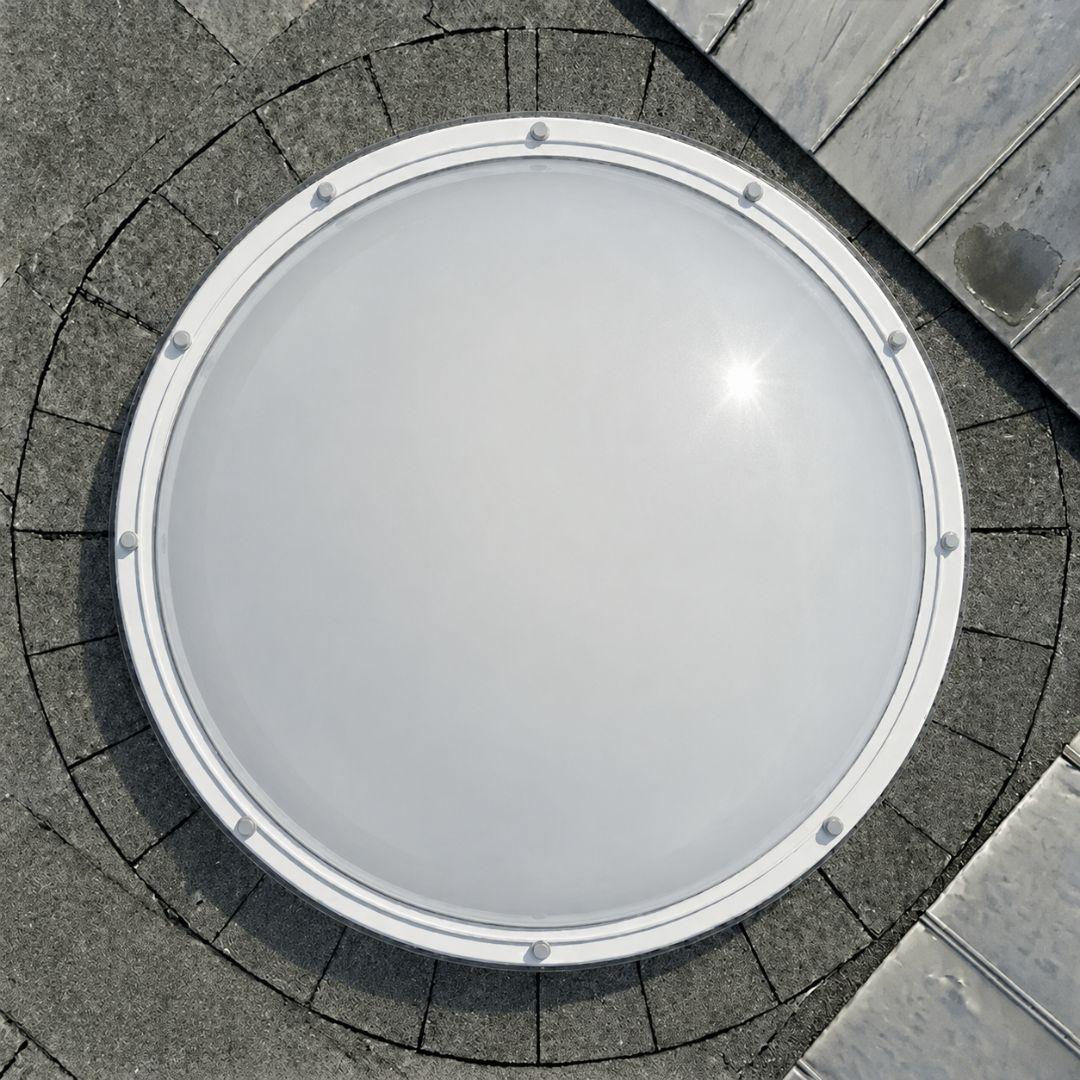 Ronde Lichtkoepel Polycarbonaat Vierwandig Opaal 3