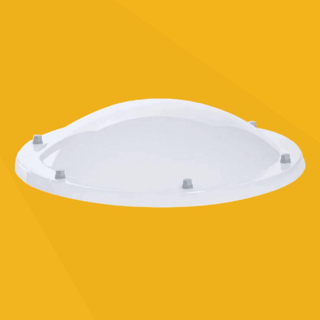 Ronde Lichtkoepel Polycarbonaat Vierwandig Opaal 4