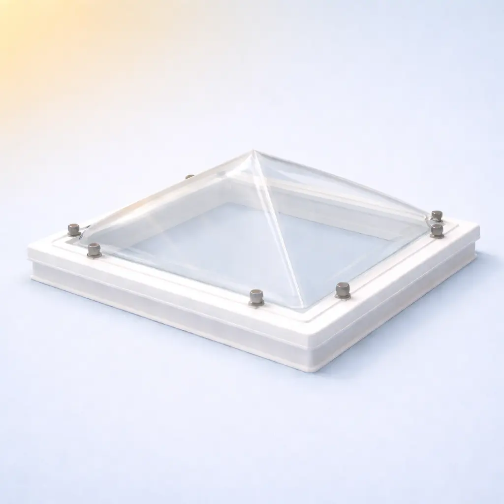 Lichtkoepel Polycarbonaat Piramide Driewandig Helder