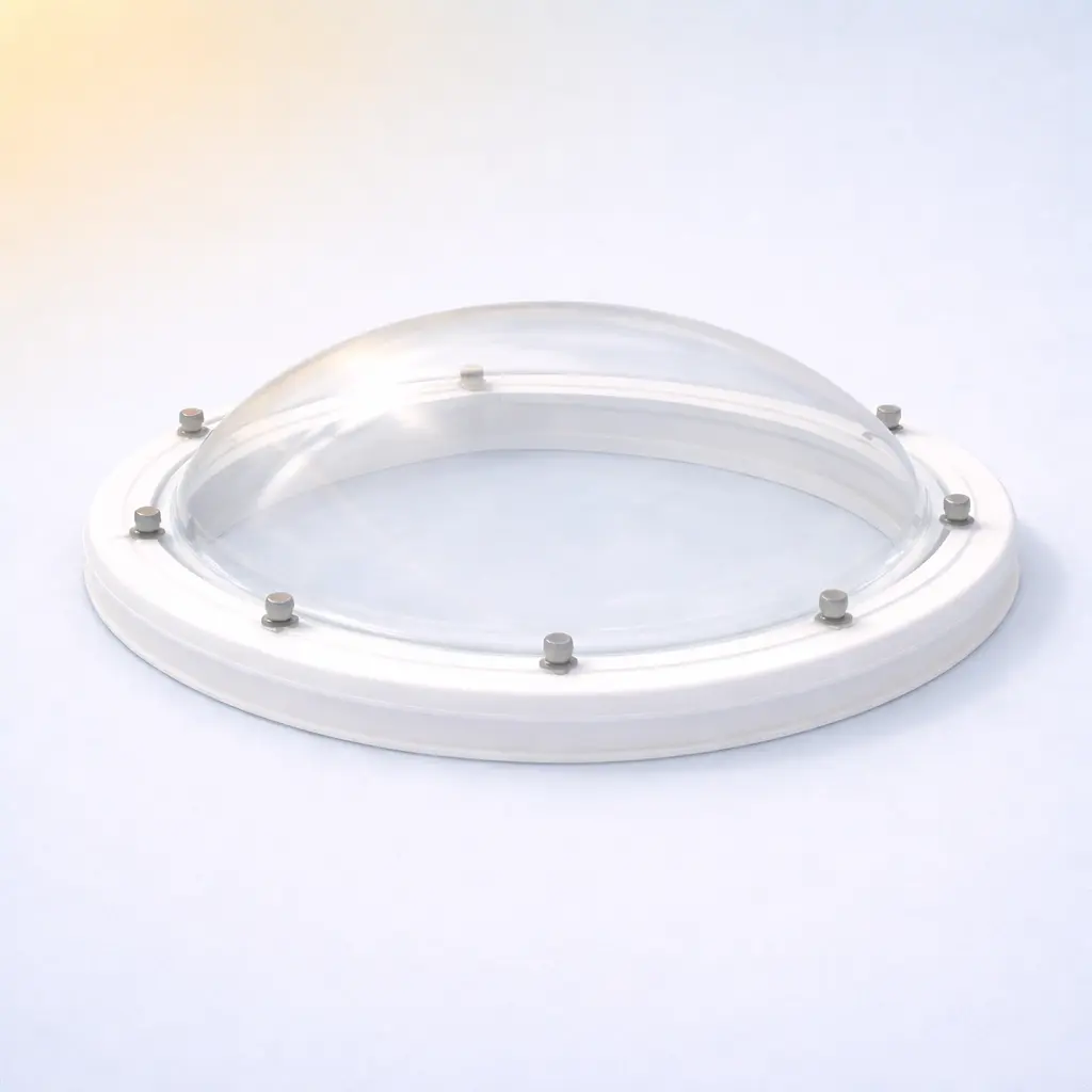 Ronde Lichtkoepel Polycarbonaat Driewandig Helder 4