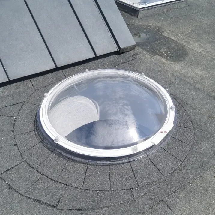 Ronde Lichtkoepel Acrylaat ISO Zeswandig Helder