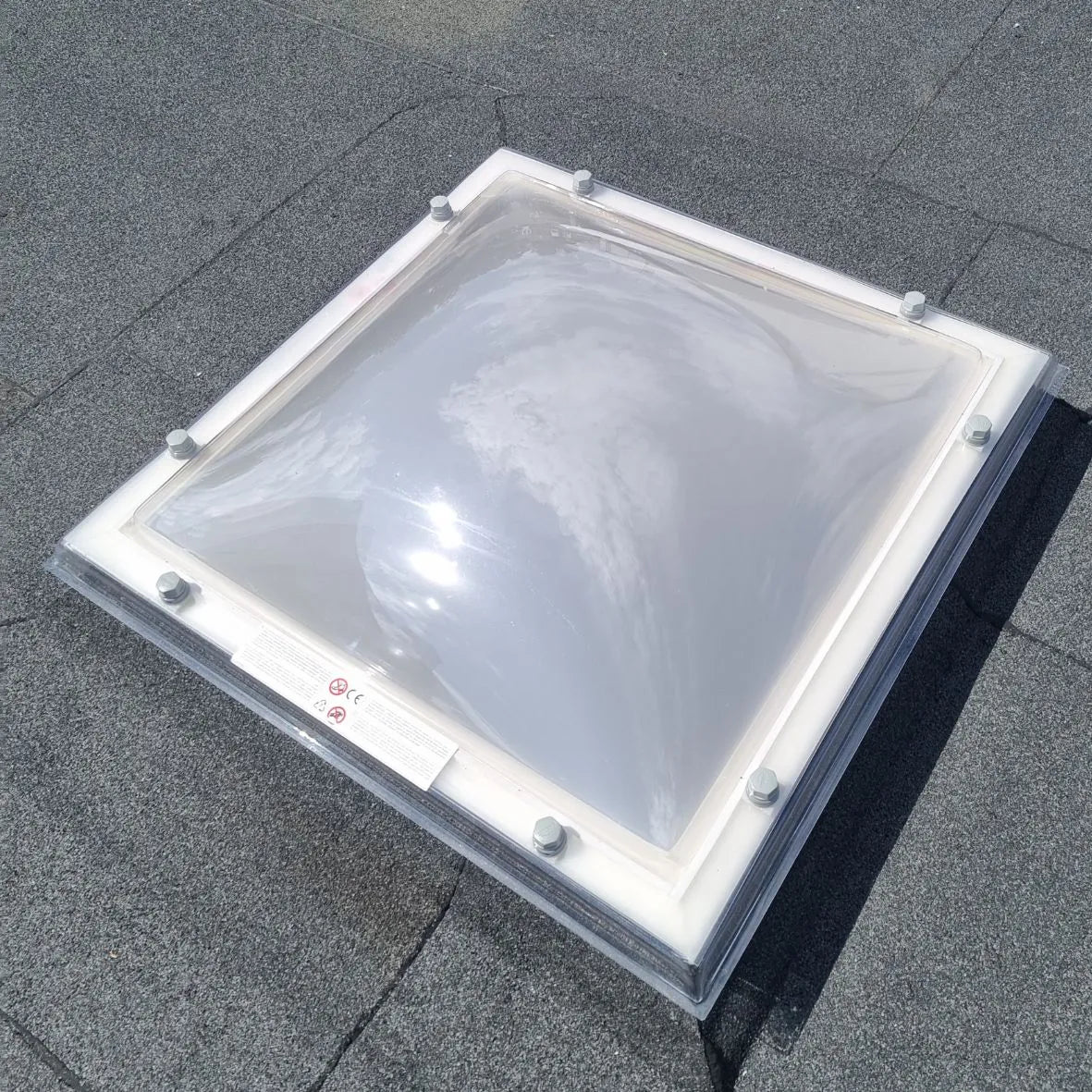 Lichtkoepel bolvormig 55 × 55 cm | polycarbonaat vierwandig