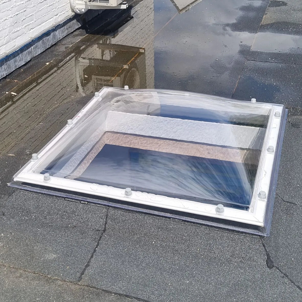 Lichtkoepel bolvormig 50 × 50 cm | polycarbonaat vierwandig