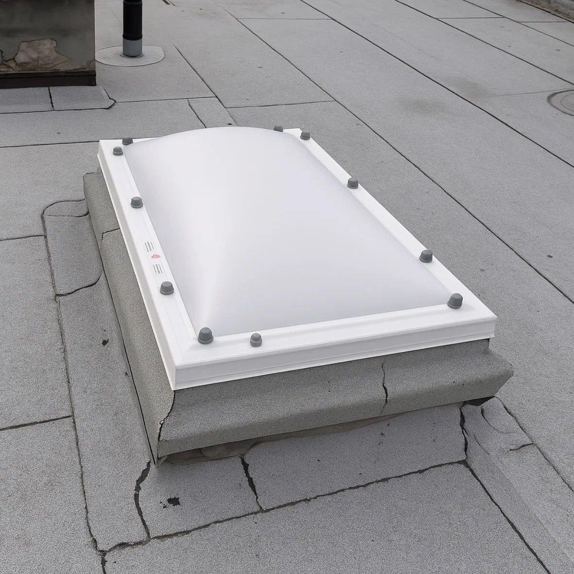 Lichtkoepel bolvormig 80 × 250 cm | polycarbonaat vierwandig