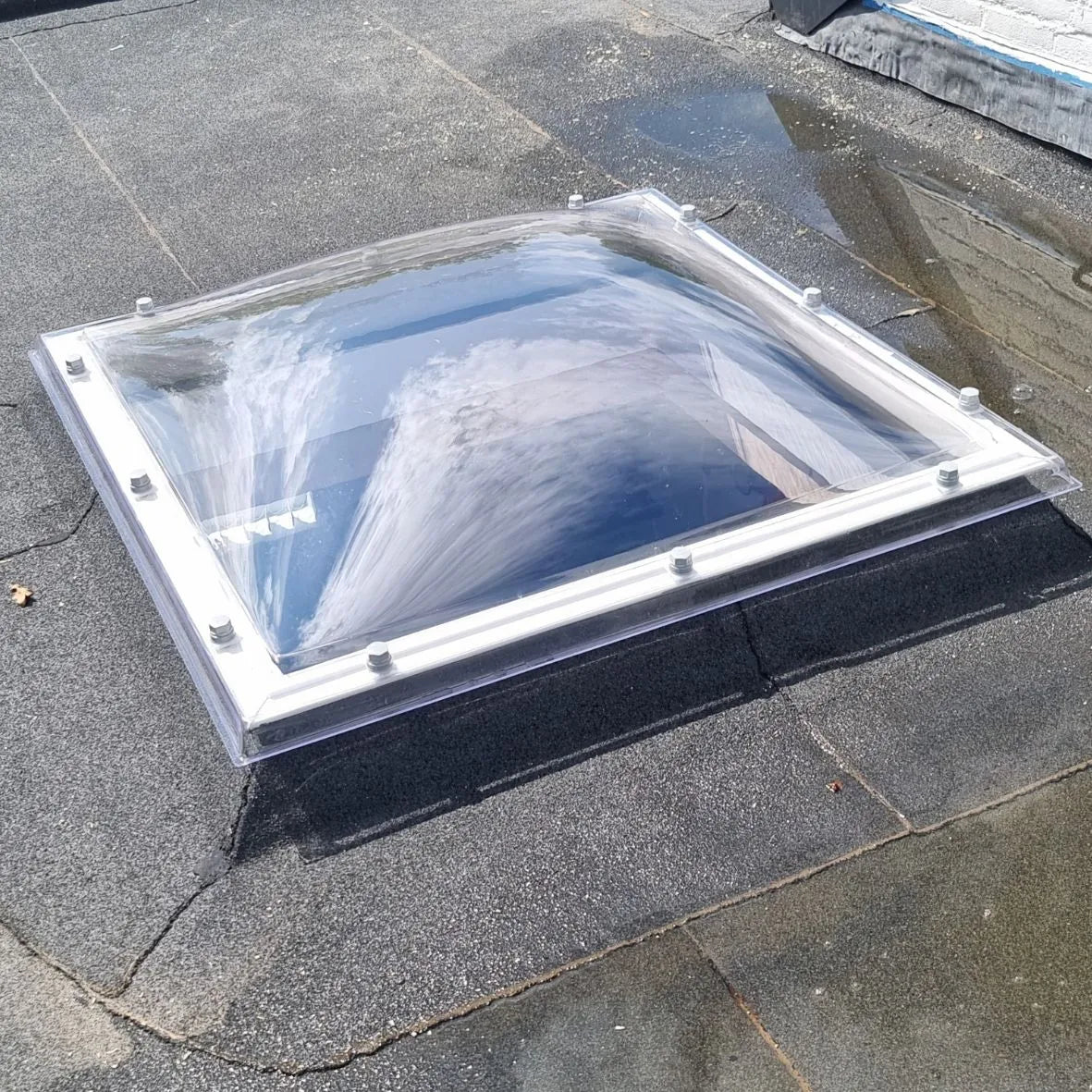 Lichtkoepel bolvormig 100 × 100 cm | polycarbonaat driewandig