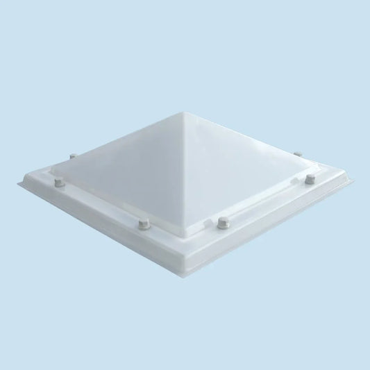Lichtkoepel piramide 120x120 cm | polycarbonaat dubbelwandig (PC/AC)