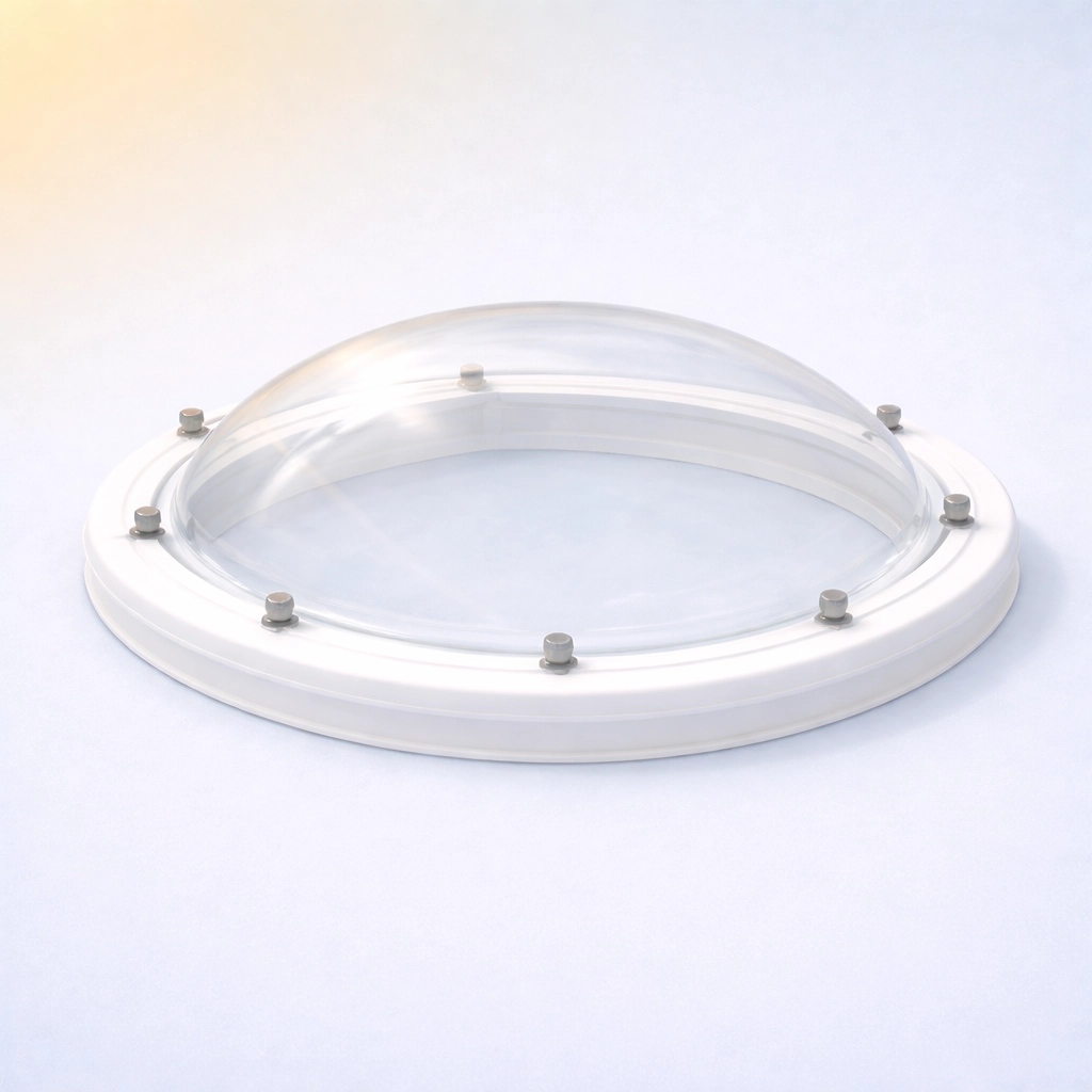 Lichtkoepel op plat dak